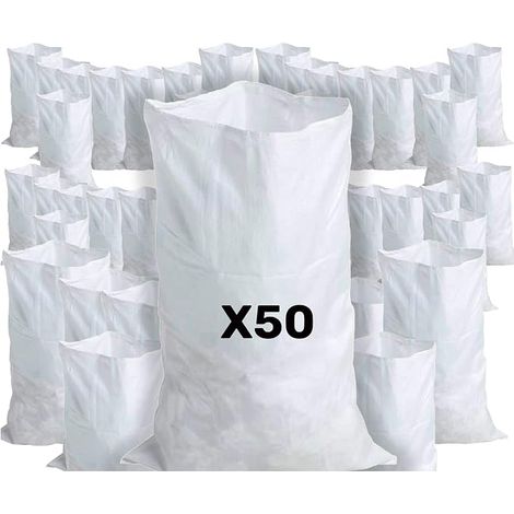 Sacos para escombros, 55 x 95 cm, polipropileno, arena, tierra, grava, jardinería, obra, residuos de construcción