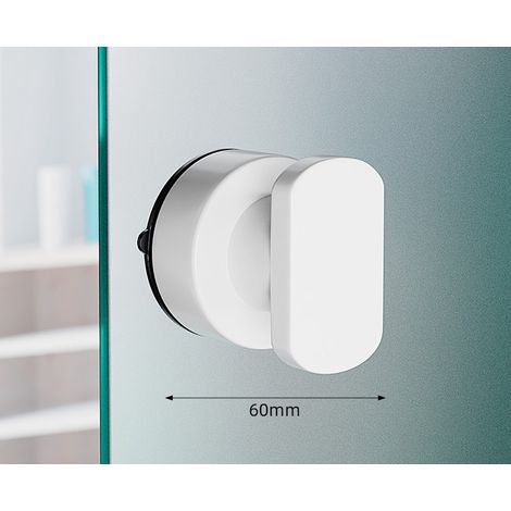 Poignées à ventouses, poignées de porte à ventouses, poignées de fenêtre à ventouses pour cuisine et chambre, poignées de salle de bain à ventouses puissantes, blanches. (1/5)