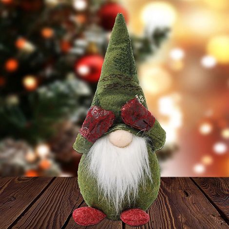 Gnome - Christmas Tree Topper - Snowflake Hat - Faceless Plush Ornament - Indoor Holiday Decoration - 1 Piece (1/5)