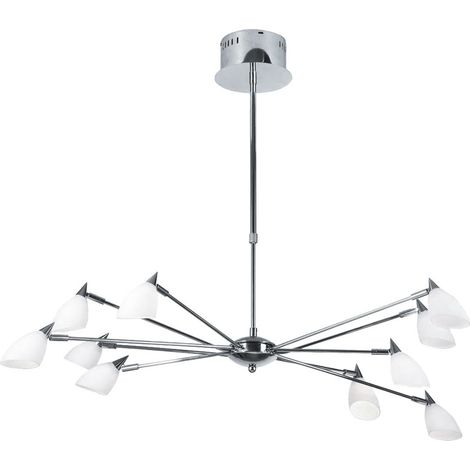 Deckenleuchte Deckenlampe Beleuchtung Lampe Leuchte Chrom Glas  JASMINA 998085-10