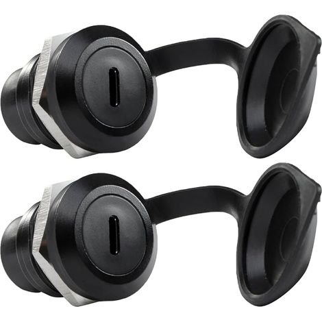 2 pièces USB 3.1 Type c Panneau de Montage coupleur Femelle à Femelle USB c Alimentation convertisseur Adaptateur avec Bouchon Anti - poussière (1/5)