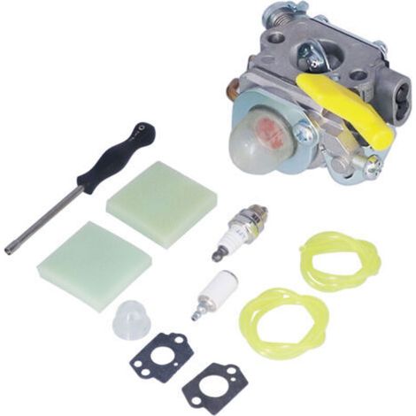 Kit de réparation carburateur complet avec bougie, bulbe de primer et filtre à essence - Compatible HOMELITE tronçonneuse et débroussailleuse 26cc, modèle UT32601/UT32605 - Ensemble de pièces numéros (1/4)