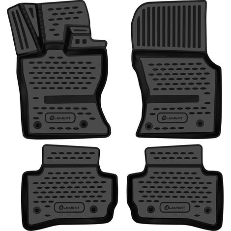 KIT TAPPETINI 3D COMPATIBILE CON JAGUAR F-Pace, 2016- , LHD, 5-door crossover 4 pcs. TAPPETINO IN GOMMA TPE BORDO ALTO 3D ANTISCIVOLO IMPERMEABILE