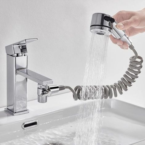 Simple and universal portable shower head, suitable for washbasins, shower rooms and kitchen floor drains. (1/5)