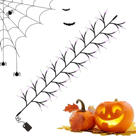 Lumières Halloween Extérieur,Lierre Lumineux Fête pour Maison - Guirlande Lierre Décoration Arbre Halloween pour Salon Jardin Terrasse Propriétaires Organisateurs Fête (1/5)