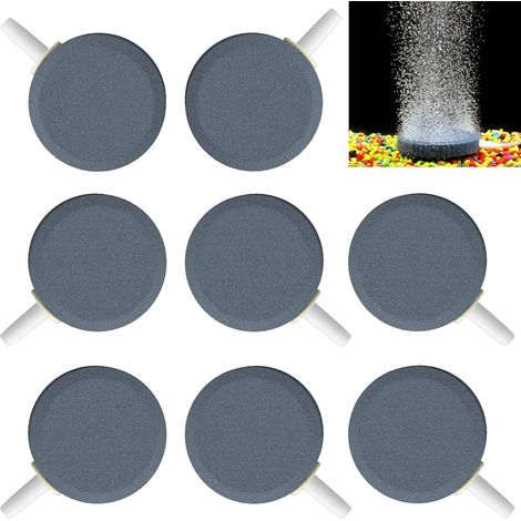 8 pezzi - Disco diffusore di ossigeno rotondo da 1,5 pollici - Ausilio per l'aerazione - Nano pompe ad aria - Acquari - Secchi - 1,5 pollici - 8 pezzi (1/5)
