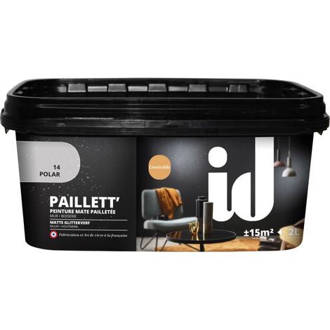 pittura decorativa effetto paillett initiatives decoration "polar" grigio chiaro 2000 ml