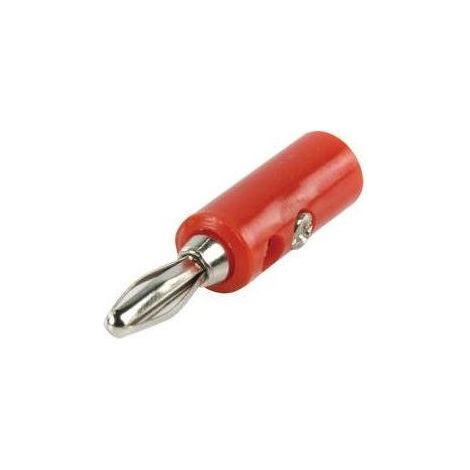 Conector banana macho 4.5 mm  Rojo (1/4)