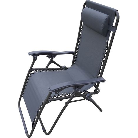 Sdraio regolabile 65x92x113 cm con struttura in acciaio verniciato antracite - Sora