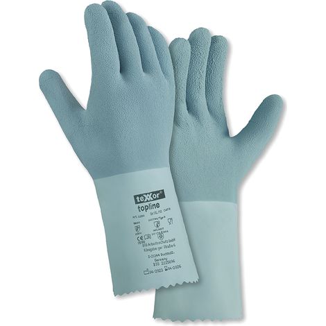 Texxor 22508 Gr.8 topline, Chemikalienschutzhandschuhe, Kat. 3 Naturlatex (1/4)