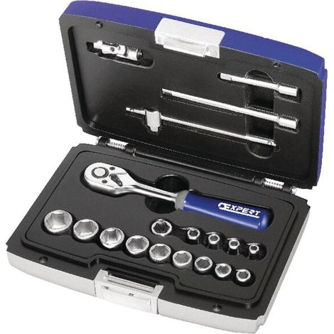 Composition cliquet et douilles 1/4' - 19 Pcs - Expert (1/5)
