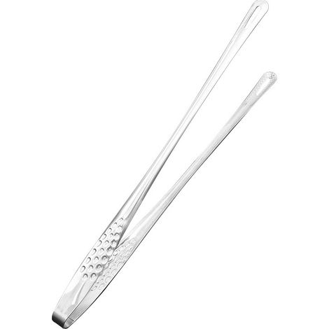 Pince à barbecue longue anti-brûlure pour cuisson, pâtisserie et restauration en acier inoxydable 304 durable.-x