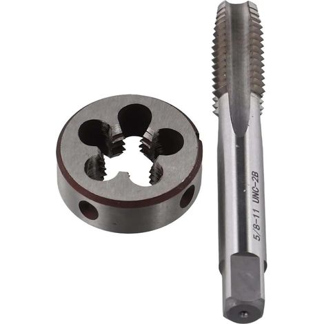 Jeu tarauds et filières 5/8" UNC pointe spiralée, pour métal (1/5)