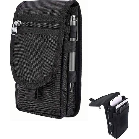 1 sac à outils multifonctionnel, sac à outils à trois compartiments superposés, sac banane à outils,pochette pour ciseaux et clés,pour menuisiers, jardiniers,fabricants de cadres et couvreurs (1/4)