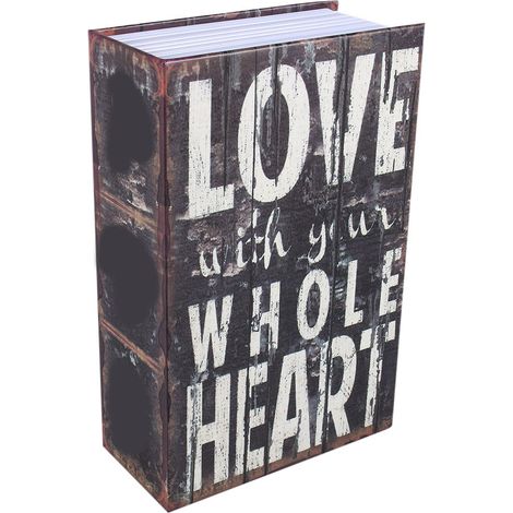 Coffre-fort secret de livre de dictionnaire, boîte de sécurité pour argent, argent, bijoux, serrure (Type d'amour) (1/5)