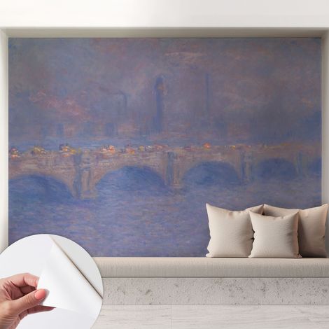 Carta da parati adesiva - fotomurale - facile da applicare - per la soggiorno - camera da letto - Ponte blu 208x146 cm (1/5)