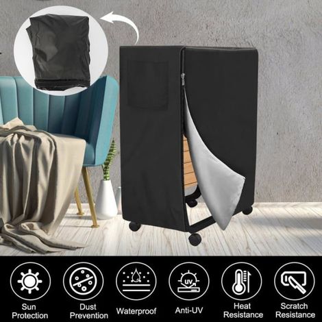 Housse de protection pour matelas pliant en toile Oxford, adaptée aux chaises pliantes (noire, 99 x 38 x 114 cm) (1/5)