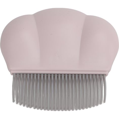 Peigne coquillage pour chat, élimine les poils morts, poils courts et longs, peigne massant, rose (1/5)