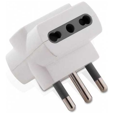 Adaptateur Triple Prise 16A Double-étape P17/11 - Bouchon 16A S11 Blanc