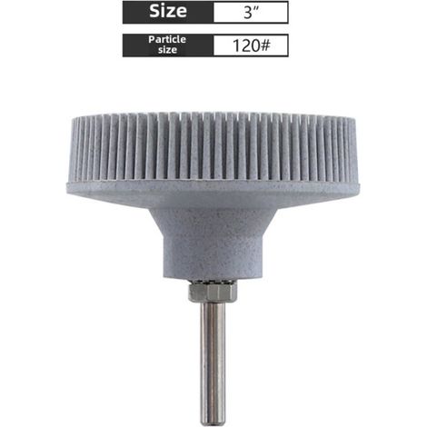 Disque de polissage pour perceuse électrique, brosse abrasive en caoutchouc émeri, brosse de polissage, disque à poils (3 pouces blanc 120) (1/5)