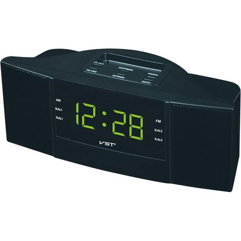 Réveil radio numérique AM/FM double bande, horloge LED avec affichage digital, radio portable pour chambre, cadeau pratique, alarme intégrée, écran rétroéclairé