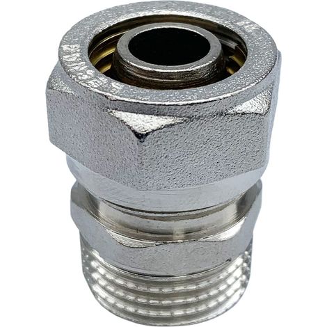 Lot de 1 Raccord PER mâle 1/2" x Ø16 à compression (1/4)