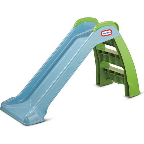 Little Tikes Scivolo - Per Interni o Esterni - Giocattolo da Giardino e Attività all'Aperto per Bambini, Resistente, Stabile, Blu e Verde, Età 18 Mesi +