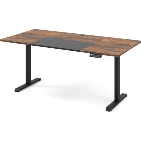 Scrivania regolabile in altezza elettricamente, 140x70 cm, marrone