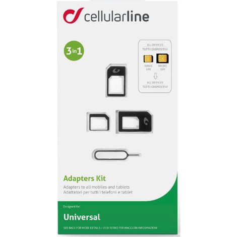 Cellularline UNIVERSALSIMADAPT adattatore per SIM/flash memory card Adattatore scheda SIM (1/2)