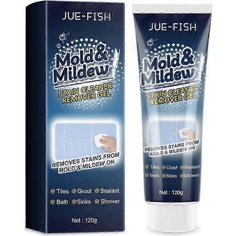 Gel anti-moisissures puissant, tube de 120 g, convient aux éviers en silicone et aux joints de carrelage, sûr et écologique, pour le nettoyage des barbecues extérieurs (1 unité). (1/5)
