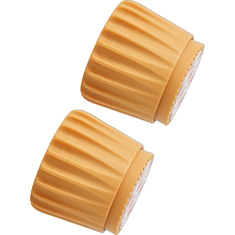 Lot de 2 butées de lit murales anti-collision en ABS, sans perçage, rotatives et silencieuses, pour la maison, jaune, petite taille (1/5)