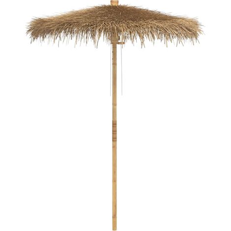 Maison Exclusive - Tiki-Schirm mit Bananenblatt-Dach 180 cm Bambu