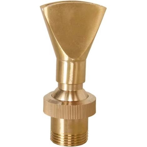 Sollbry Boquilla de fuente, boquilla de fuente ajustable, cabezal de fuente de latón, fuente en forma de abanico para jardín y uso exterior, 9,8 x 9,8 x 4 cm (1/3)