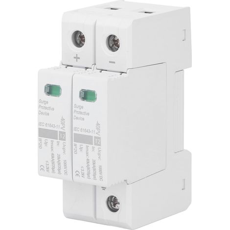 Parafoudre DC photovoltaïque CHLT-40PV 1000V 20-40kA, protection de surtension 2 pôles pour systèmes solaires, dispositif de sécurité fiable. (1/5)