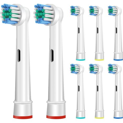 Têtes De Brosse Compatibles Oralbs Électriques - Brossettes Precision Nettoyage Doux & Efficace - Lot De 8 Recharges Pour Brosses À Dents Pro/Vitality - Usage Quotidien Famille/adultes (1/5)