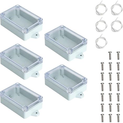 5 Pcs Boite de Derivation Etanche Exterieur, boite electrique 58x83x33mm Boite Derivation Etanche, Boîtes de Jonction Étanches IP66, Boîtier de Raccordement (1/5)