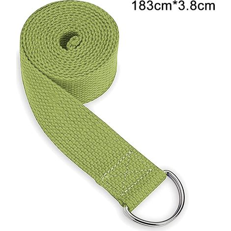 Sangle De Yoga - 183 X 3 8 Cm - Boucle Metal D En Acier Inoxydable - Pour Etirements Physiotherapie Et Pratique De Yoga - 1 Unite (1/5)