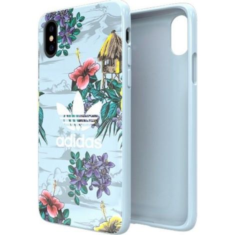 Custodia per iPhone X Adidas con stampa floreale grigia (1/3)