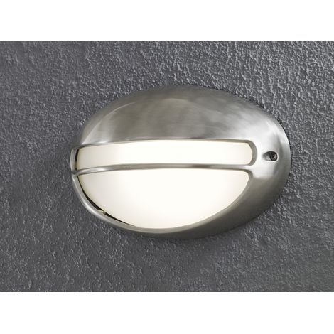 Dimmbare Außenwandleuchte TORINO oval, Aluminium / Acrylglas opal (1/4)
