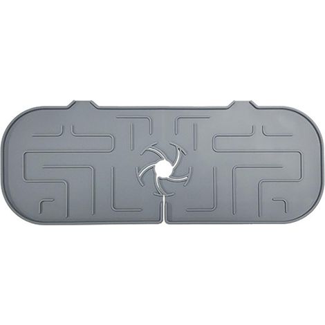 Protecteur d'éclaboussures en silicone pour robinet de cuisine, tapis anti-gouttes pour évier, accessoire salle de bain et cuisine. (1/5)