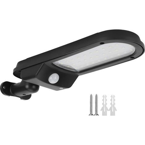 Lampe solaire LED extérieure pour jardin avec détecteur de mouvement, étanche IP65, noire (1/5)