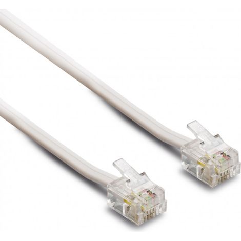 Câble téléphonique RJ11 pour modem, contacts dorés 10 m (1/3)