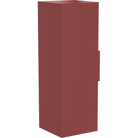 LUMICOM  CUBE Applique, 2X GU10, max 33W, metallo, rosso cowhide, H18cm