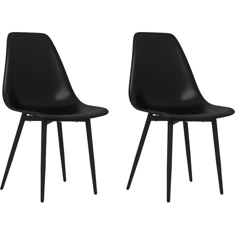 Maison Exclusive - Sedie da Pranzo 2 pz Nere in PP (1/5)