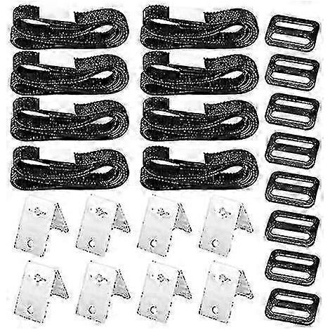 Kit de 8 sangles de fixation pour enrouleur de couverture de piscine, accessoires de rechange pour système d'enrouleur mobile, bâches de piscine et C SZRH (1/5)