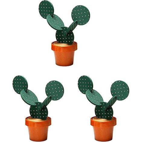 Ensemble de Sous-Verres Cactus pour Boissons, 18 Pièces, Sous-Verres Amusants, Cadeau Cactus avec Support de Pot de Fleurs, pour Maison, Bureau, la