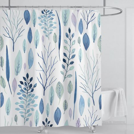 Rideau de douche 150x180 cm imperméable avec crochets