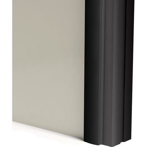 Profilé poignée aluminium Styldoor pour portes de placard coulissant d'ép. 19mm, noir mat, longueur 2.55m HOMEWELL