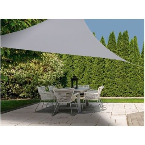 Toldo vela sombreo triangular poliester 3,6x3,6x3,6 m gris