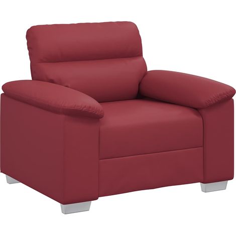 vidaXL Poltrona Rosso Vino 60 cm in Similpelle